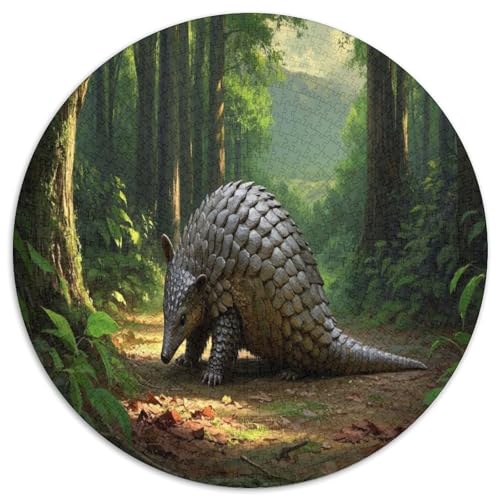 Kleiner Pangolin 1000 Teile Circular Puzzles Für Erwachsene Kinder Schwieriges Unmögliches Für Verringerter Druck Karton - Familien- Geschenke Für Mama, 1000pcs (67.5x67.5cm) von GKWEQPQWK