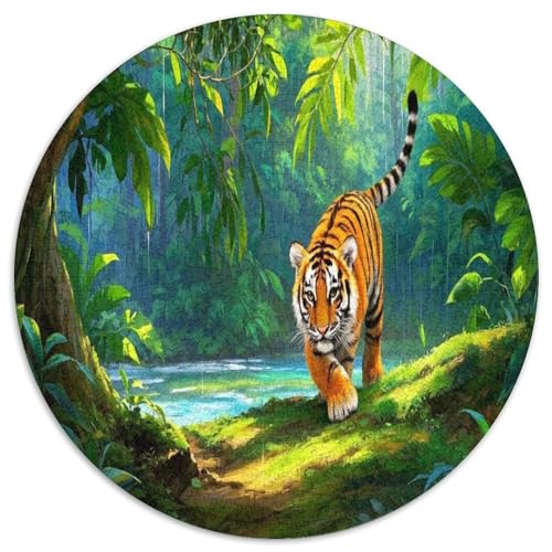 Kleiner Tiger 1000 Teile Circular Puzzles Stressabbau-Spielzeugfür Erwachsene Kinder Schwieriges Großes Pädagogisches Karton - Familienpuzzle Geschenke Für Mama, 1000pcs (67.5x67.5cm) von GKWEQPQWK