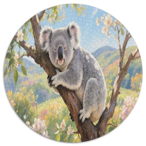 Koala 1000 Teile Circular Puzzles Erwachsene Und Kinder, Schwer, Verringerter Druck Karton - Familien- Geschenke Für Mama, 1000pcs (67.5x67.5cm) von GKWEQPQWK