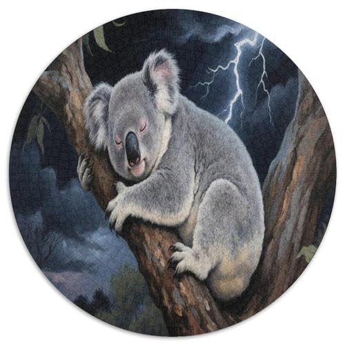 Koala 1000 Teile Circular Puzzles Stressabbau-Spielzeugfür Erwachsene Kinder - Schwer, Verringerter Druck Karton - Familienpuzzle Geschenke Für Mama, 1000pcs (67.5x67.5cm) von GKWEQPQWK