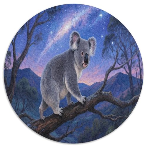 Koala 1000 Teile Circular Puzzles Stressabbau-Spielzeugfür Erwachsene Kinder Schwieriges Großes Pädagogisches Verringerter Druck Rundes Für Erwachsene Geschenke Für Mama, 1000pcs (67.5x67.5cm) von GKWEQPQWK