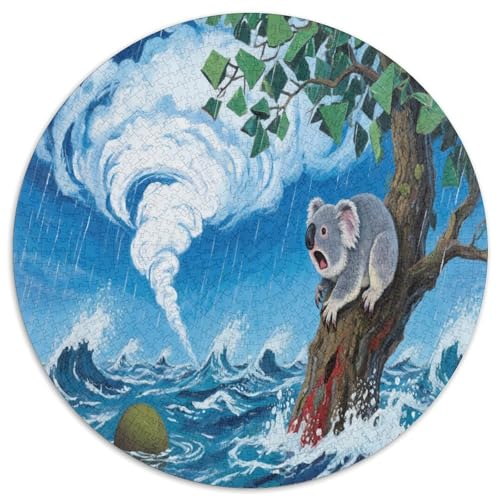 Koala 1000 Teile Circular Puzzles Stressabbau-Spielzeugfür Erwachsene Kinder Schwieriges Unmögliches Für Stressfreisetzung Spielzeug Geschenke Für Mama, 1000pcs (67.5x67.5cm) von GKWEQPQWK
