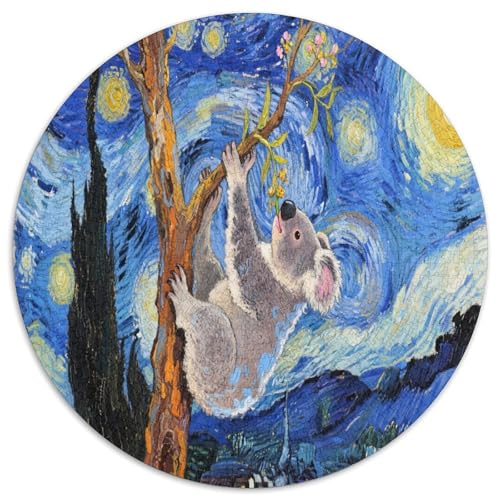 Koala 1000 Teile Circular Puzzles Stressabbau-Spielzeugfür Erwachsene Kinder Schwieriges Unmögliches Für Stressfreisetzung Spielzeug Geschenke Für Mama, 1000pcs (67.5x67.5cm) von GKWEQPQWK
