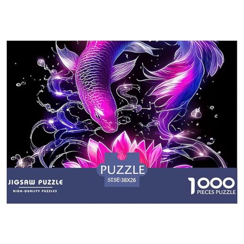Koi Fisch 1000 Teilen Puzzle Für Erwachsene Und Kinder Ab 12 Jahren Kreative Unterhaltung Spaß Klassisches Geschicklichkeitsspiel Für Die Ganze Familie Familienspiel Geschenk Für Liebhaber Oder Freund von GKWEQPQWK