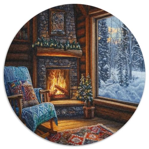 Komfortable Kabine 1000 Teile Circular Puzzles Für Erwachsene Kinder Schwieriges Unmögliches Für Verringerter Druck Karton - Familien- Geschenke Für Mama, 1000pcs (67.5x67.5cm) von GKWEQPQWK