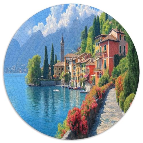 Komosee 1000 Teile Circular Puzzles Für Erwachsene Kinder - Schwer, Rundes Für Erwachsene Geschenke Für Mama, 1000pcs (67.5x67.5cm) von GKWEQPQWK