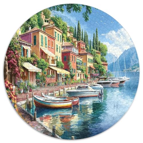 Komosee 1000 Teile Circular Puzzles Stressabbau-Spielzeugfür Erwachsene Kinder - Schwer, Verringerter Druck Rundes Für Erwachsene Geschenke Für Mama, 1000pcs (67.5x67.5cm) von GKWEQPQWK