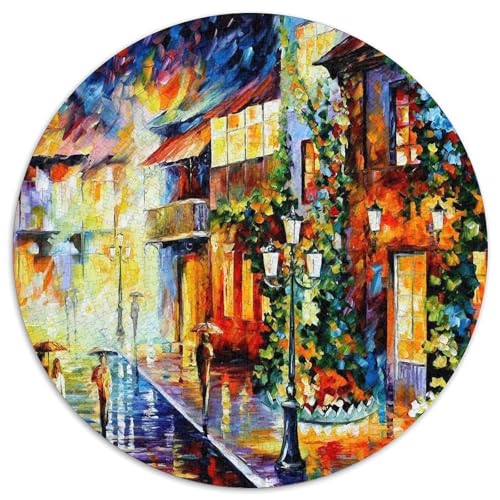 Landschaftszechnung 1000 Teile Circular Puzzles Für Erwachsene Kinder Schwieriges Großes Pädagogisches Stressfreisetzung Spielzeug Geschenke Für Mama, 1000pcs (67.5x67.5cm) von GKWEQPQWK