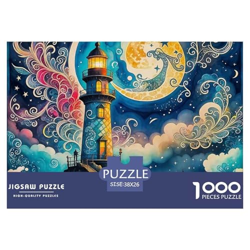 Leuchtturm 1000 Teile Puzzle Für Erwachsene Und Kinder Ab 12 Jahren Herausforderndes Geschicklichkeitsspiel Für Die Ganze Familie Familienspiel Geschenk Für Liebhaber Oder Freunde 38x26cm/1000pcs von GKWEQPQWK