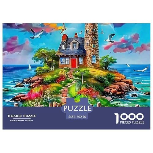 Leuchtturm 1000 Teilen Puzzle Für Erwachsene Und Kinder Herausforderndes Geschicklichkeitsspiel Für Die Ganze Familie Perfekt Für Spieleabende Geschenk Für Liebhaber Oder Freunde 70x50cm/1000pcs von GKWEQPQWK
