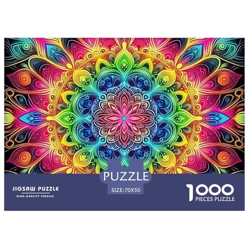 Mandala Blume 1000 Teile Puzzle Für Erwachsene Und Kinder Ab 12 Jahren Kreative Unterhaltung Spaß Klassisches Premium Quality Perfekt Für Spieleabende Geschenk Für Liebhaber Oder Freunde 70x50cm/100 von GKWEQPQWK