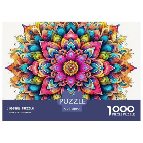 Mandala Blume 1000 Teile Puzzle Für Erwachsene Und Kinder Ab 12 Jahren Kreative Unterhaltung Spaß Klassisches Premium Quality Perfekt Für Spieleabende Geschenk Für Liebhaber Oder Freunde 70x50cm/100 von GKWEQPQWK