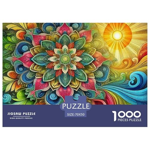 Mandala Blume 1000 Teilen Puzzle Für Erwachsene Und Kinder Herausforderndes Geschicklichkeitsspiel Für Die Ganze Familie Perfekt Für Spieleabende Geschenk Für Liebhaber Oder Freunde 70x50cm/1000pcs von GKWEQPQWK
