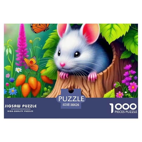 Maus 1000 Teile Puzzle Für Erwachsene Und Kinder Kreative Unterhaltung Spaß Klassisches Premium Quality Perfekt Für Spieleabende Geschenk Für Liebhaber Oder Freunde 38x26cm/1000pcs von GKWEQPQWK