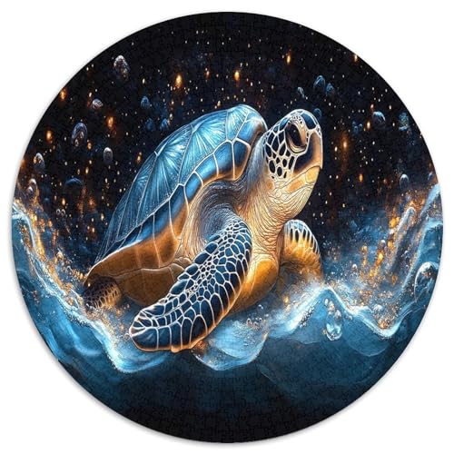 Meeresschildkröte 1000 Teile Circular Puzzles Für Erwachsene Kinder Schwieriges Großes Pädagogisches Rundes Für Erwachsene Geschenke Für Mama, 1000pcs (67.5x67.5cm) von GKWEQPQWK