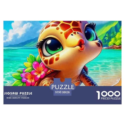 Meeresschildkröte 1000 Teilen Puzzle Für Erwachsene Und Kinder Kreative Unterhaltung Spaß Klassisches Premium Quality Familienspiel Geschenk Für Liebhaber Oder Freunde 38x26cm/1000pcs von GKWEQPQWK