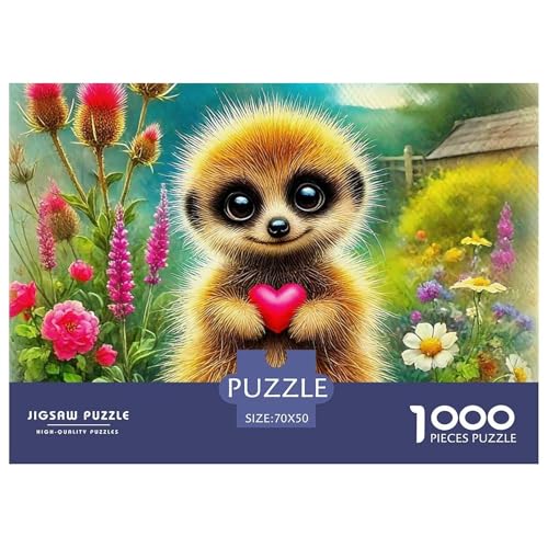 Meerkat 1000 Teile Puzzle Für Erwachsene Und Kinder Herausforderndes Premium Quality Perfekt Für Spieleabende Geschenk Für Liebhaber Oder Freunde 70x50cm/1000pcs von GKWEQPQWK