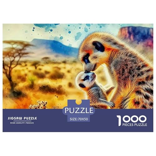 Meerkat 1000 Teilen Puzzle Für Erwachsene Und Kinder Ab 12 Jahren Herausforderndes Premium Quality Familienspiel Geschenk Für Liebhaber Oder Freunde 70x50cm/1000pcs Meerkat 1000 Teilen Puzzle Für Erwachsene Und Kinder Ab 12 Jahren Herausforderndes Premium Quality Familienspiel Geschenk Für Liebhaber Oder Freunde 70x50cm/1000pcs von GKWEQPQWK