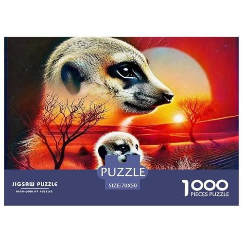 Meerkat 1000 Teilen Puzzle Für Erwachsene Und Kinder Ab 12 Jahren Herausforderndes Premium Quality Familienspiel Geschenk Für Liebhaber Oder Freunde 70x50cm/1000pcs Meerkat 1000 Teilen Puzzle Für Erwachsene Und Kinder Ab 12 Jahren Herausforderndes Premium Quality Familienspiel Geschenk Für Liebhaber Oder Freunde 70x50cm/1000pcs von GKWEQPQWK
