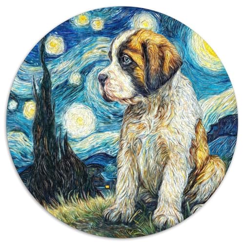 Netter Hund 1000 Teile Circular Puzzles Stressabbau-Spielzeugfür Erwachsene Kinder - Schwer, Verringerter Druck Stressfreisetzung Spielzeug Geschenke Für Mama, 1000pcs (67.5x67.5cm) von GKWEQPQWK
