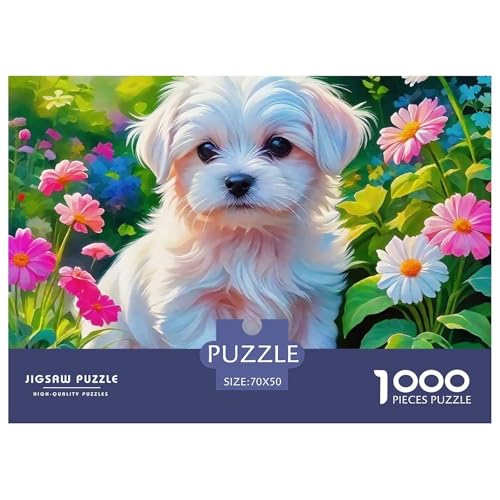 Netter Hund 1000 Teile Puzzle Für Erwachsene Und Kinder Ab 12 Jahren Kreative Unterhaltung Spaß Klassisches Premium Quality Perfekt Für Spieleabende Geschenk Für Liebhaber Oder Freunde 70x50cm/1000pcs von GKWEQPQWK