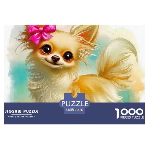 Netter Hund 1000 Teile Puzzle Für Erwachsene Und Kinder Herausforderndes Geschicklichkeitsspiel Für Die Ganze Familie Perfekt Für Spieleabende Geschenk Für Liebhaber Oder Freunde 38x26cm/1000pcs von GKWEQPQWK