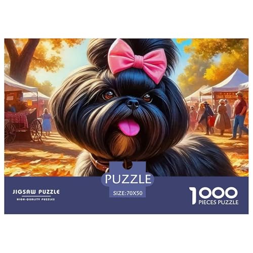 Netter Hund 1000 Teile Puzzle Für Erwachsene Und Kinder Herausforderndes Geschicklichkeitsspiel Für Die Ganze Familie Perfekt Für Spieleabende Geschenk Für Liebhaber Oder Freunde 70x50cm/1000pcs von GKWEQPQWK