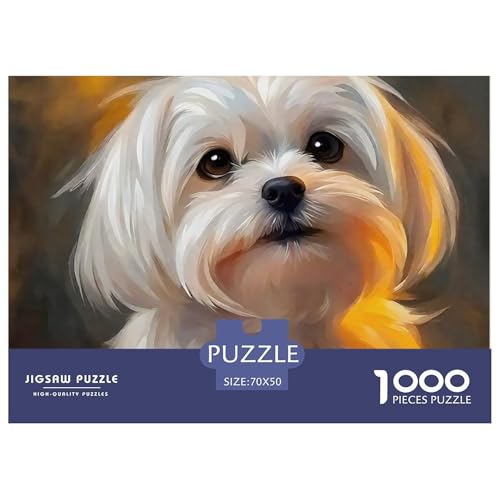 Netter Hund 1000 Teile Puzzle Für Erwachsene Und Kinder Herausforderndes Premium Quality Perfekt Für Spieleabende Geschenk Für Liebhaber Oder Freunde 70x50cm/1000pcs von GKWEQPQWK