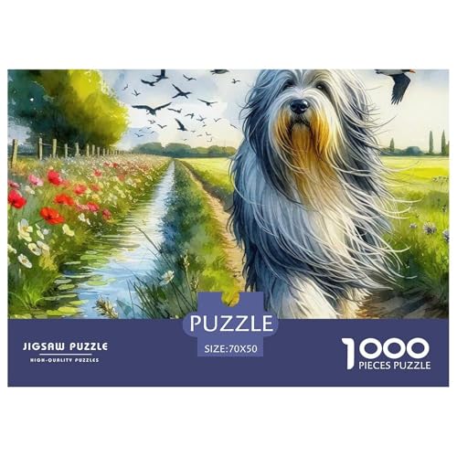 Netter Hund 1000 Teilen Puzzle Für Erwachsene Und Kinder Ab 12 Jahren Herausforderndes Geschicklichkeitsspiel Für Die Ganze Familie Familienspiel Geschenk Für Liebhaber Oder Freunde 70x50cm/1000pcs von GKWEQPQWK