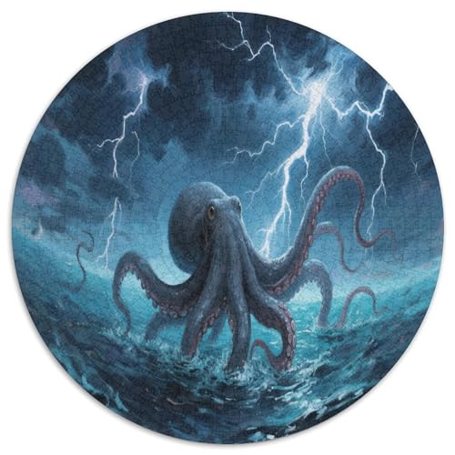 Octopus 1000 Teile Circular Puzzles Für Erwachsene Kinder - Schwer, Verringerter Druck Stressfreisetzung Spielzeug Geschenke Für Mama, 1000pcs (67.5x67.5cm) von GKWEQPQWK