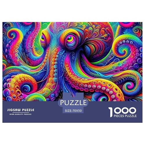 Octopus 1000 Teile Puzzle Für Erwachsene Und Kinder Ab 12 Jahren Herausforderndes Geschicklichkeitsspiel Für Die Ganze Familie Perfekt Für Spieleabende Geschenk Für Liebhaber Oder Freunde 70x50cm/100 von GKWEQPQWK