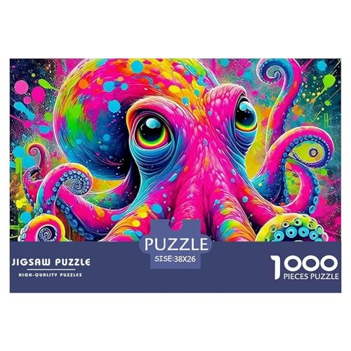 Octopus 1000 Teile Puzzle Für Erwachsene Und Kinder Ab 12 Jahren Kreative Unterhaltung Spaß Klassisches Premium Quality Familienspiel Geschenk Für Liebhaber Oder Freunde 38x26cm/1000pcs von GKWEQPQWK