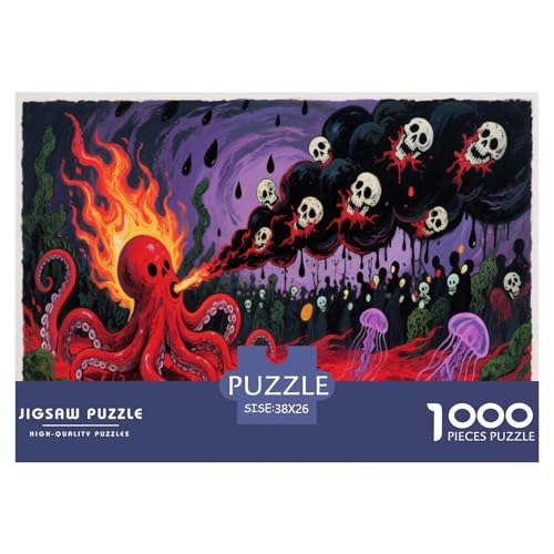 Octopus 1000 Teile Puzzle Für Erwachsene Und Kinder Herausforderndes Premium Quality Perfekt Für Spieleabende Geschenk Für Liebhaber Oder Freunde 38x26cm/1000pcs von GKWEQPQWK