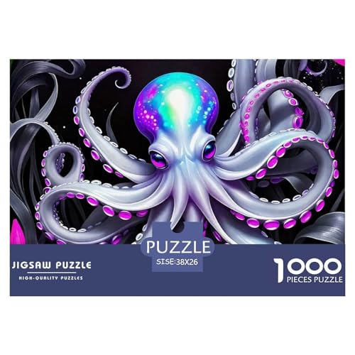 Octopus 1000 Teilen Puzzle Für Erwachsene Und Kinder Herausforderndes Premium Quality Familienspiel Geschenk Für Liebhaber Oder Freunde 38x26cm/1000pcs von GKWEQPQWK