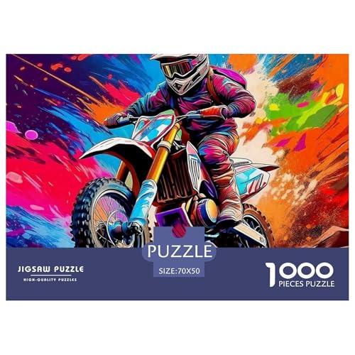 Offroad Motorrad 1000 Teile Puzzle Für Erwachsene Und Kinder Ab 12 Jahren Herausforderndes Geschicklichkeitsspiel Für Die Ganze Familie Familienspiel Geschenk Für Liebhaber Oder Freunde 70x50cm/10 von GKWEQPQWK