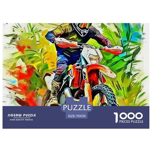 Offroad Motorrad 1000 Teile Puzzle Für Erwachsene Und Kinder Herausforderndes Geschicklichkeitsspiel Für Die Ganze Familie Familienspiel Geschenk Für Liebhaber Oder Freunde 70x50cm/1000pcs von GKWEQPQWK