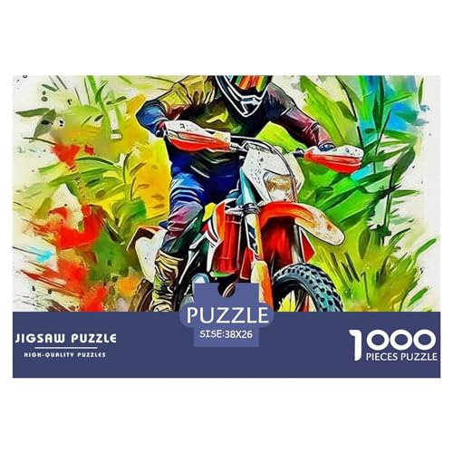 Offroad Motorrad 1000 Teile Puzzle Für Erwachsene Und Kinder Kreative Unterhaltung Spaß Klassisches Premium Quality Familienspiel Geschenk Für Liebhaber Oder Freunde 38x26cm/1000pcs von GKWEQPQWK