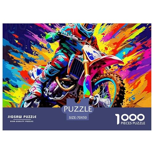 Offroad Motorrad 1000 Teilen Puzzle Für Erwachsene Und Kinder Herausforderndes Geschicklichkeitsspiel Für Die Ganze Familie Perfekt Für Spieleabende Geschenk Für Liebhaber Oder Freunde 70x50cm/100 von GKWEQPQWK