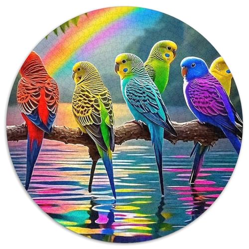 Papagei 1000 Teile Papagei Theme Circular Puzzles Für Erwachsene Kinder Schwieriges Großes Pädagogisches Karton - Familien- Geschenke Für Mama, 1000pcs (67.5x67.5cm) von GKWEQPQWK