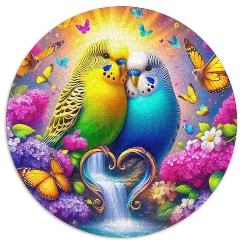 Papagei 1000 Teile Papagei Theme Circular Puzzles Stressabbau-Spielzeugfür Erwachsene Kinder - Schwer, Rundes Für Erwachsene Geschenke Für Mama, 1000pcs (67.5x67.5cm) von GKWEQPQWK