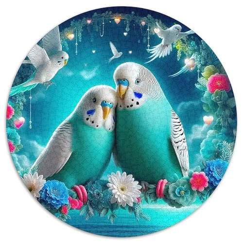 Papagei 1000 Teile Papagei Theme Circular Puzzles Stressabbau-Spielzeugfür Erwachsene Kinder Schwieriges Großes Pädagogisches Karton - Familienpuzzle Geschenke Für Mama, 1000pcs (67.5x67.5cm) von GKWEQPQWK