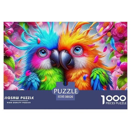 Papagei 1000 Teilen Puzzle Für Erwachsene Und Kinder Ab 12 Jahren Kreative Unterhaltung Spaß Klassisches Premium Quality Familienspiel Geschenk Für Liebhaber Oder Freunde 38x26cm/1000pcs von GKWEQPQWK