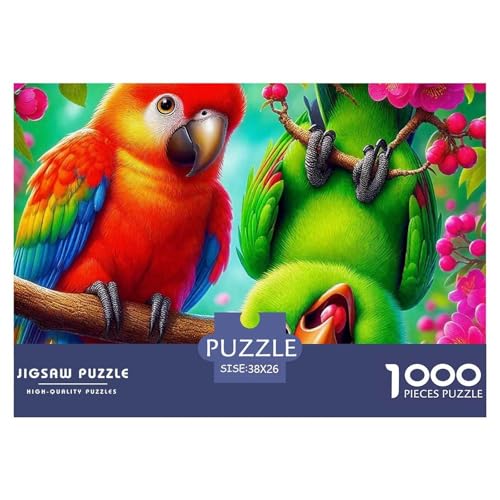 Papagei 1000 Teilen Puzzle Für Erwachsene Und Kinder Herausforderndes Geschicklichkeitsspiel Für Die Ganze Familie Perfekt Für Spieleabende Geschenk Für Liebhaber Oder Freunde 38x26cm/1000pcs von GKWEQPQWK