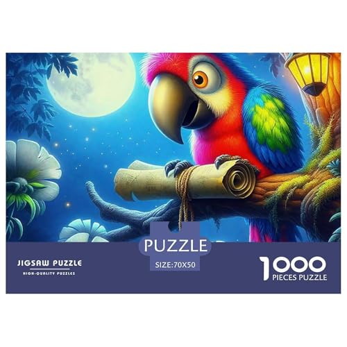 Papagei 1000 Teilen Puzzle Für Erwachsene Und Kinder Kreative Unterhaltung Spaß Klassisches Premium Quality Familienspiel Geschenk Für Liebhaber Oder Freunde 70x50cm/1000pcs von GKWEQPQWK