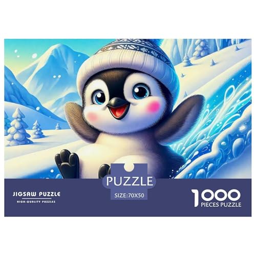 Pinguin 1000 Teile Puzzle Für Erwachsene Und Kinder Ab 12 Jahren Kreative Unterhaltung Spaß Klassisches Premium Quality Perfekt Für Spieleabende Geschenk Für Liebhaber Oder Freunde 70x50cm/1000pcs von GKWEQPQWK