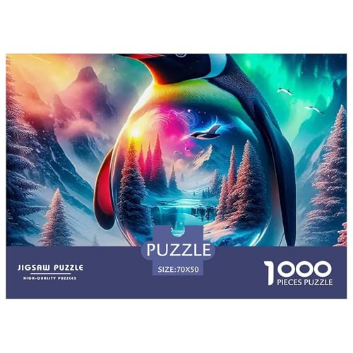 Pinguin 1000 Teile Puzzle Für Erwachsene Und Kinder Herausforderndes Geschicklichkeitsspiel Für Die Ganze Familie Familienspiel Geschenk Für Liebhaber Oder Freunde 70x50cm/1000pcs von GKWEQPQWK