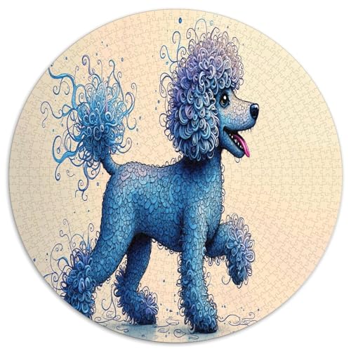 Poodle 1000 Teile Circular Puzzles Erwachsene Und Kinder, Schwieriges Unmögliches Für Verringerter Druck Karton - Familien- Geschenke Für Mama, 1000pcs (67.5x67.5cm) von GKWEQPQWK