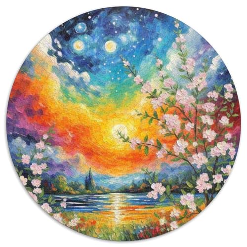 Prickly Plum 1000 Teile Circular Puzzles Erwachsene Und Kinder, Schwer, Stressfreisetzung Spielzeug Geschenke Für Mama, 1000pcs (67.5x67.5cm) von GKWEQPQWK