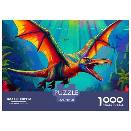 Pterosaurus 1000 Teilen Puzzle Für Erwachsene Und Kinder Herausforderndes Geschicklichkeitsspiel Für Die Ganze Familie Familienspiel Geschenk Für Liebhaber Oder Freunde 70x50cm/1000pcs von GKWEQPQWK