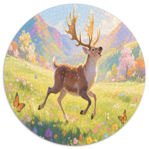 ReinHirsch 1000 Teile Circular Puzzles Für Erwachsene Kinder Schwieriges Unmögliches Für Stressfreisetzung Spielzeug Geschenke Für Mama, 1000pcs (67.5x67.5cm) von GKWEQPQWK